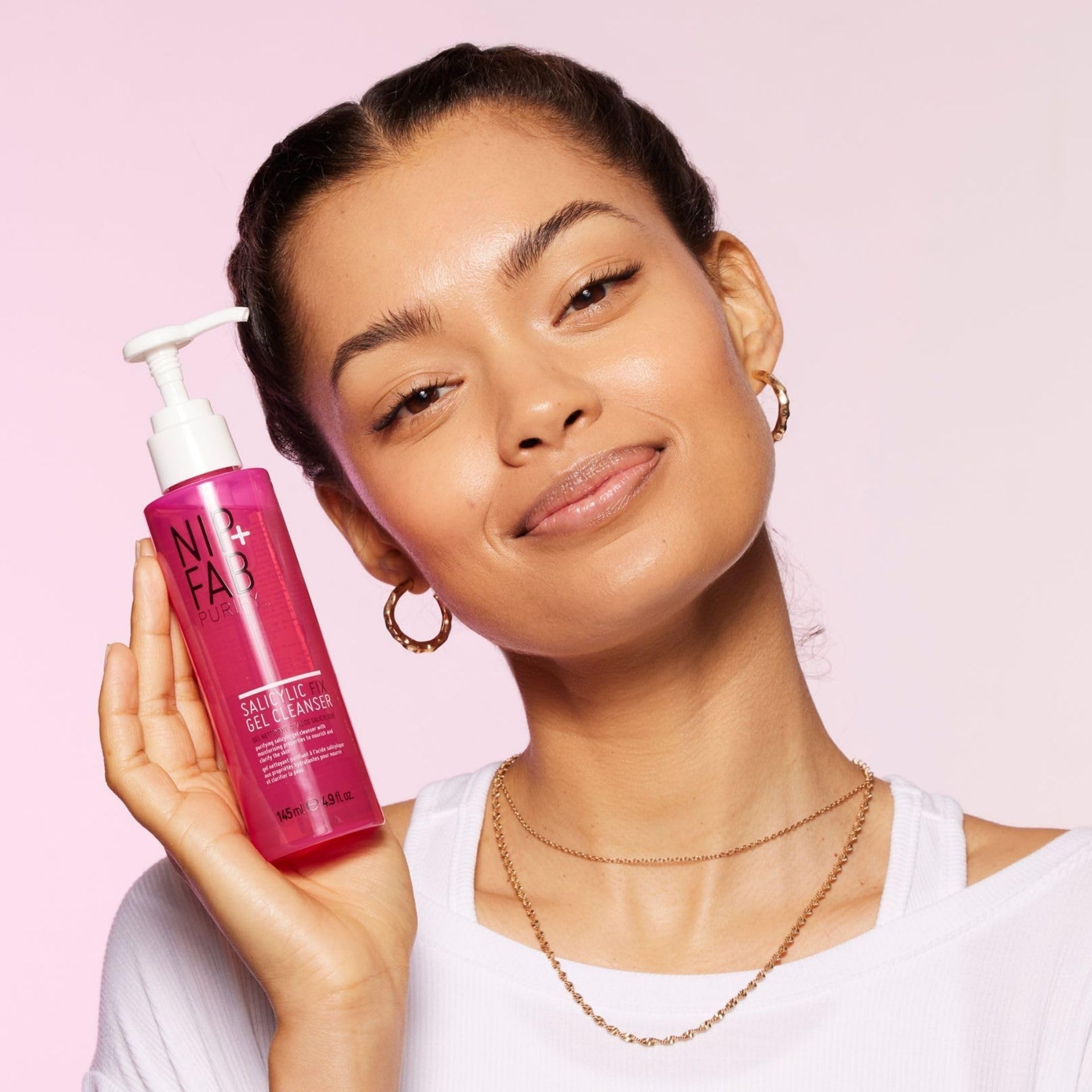 Nip + Fab Salicylic Fix Gel Face Cleanser with Niacinamide & BHA - Hydrating Facial Wash for Acne-Prone Skin (145ml) | Gentle Exfoliating Cleanser for Daily Skincare Routine