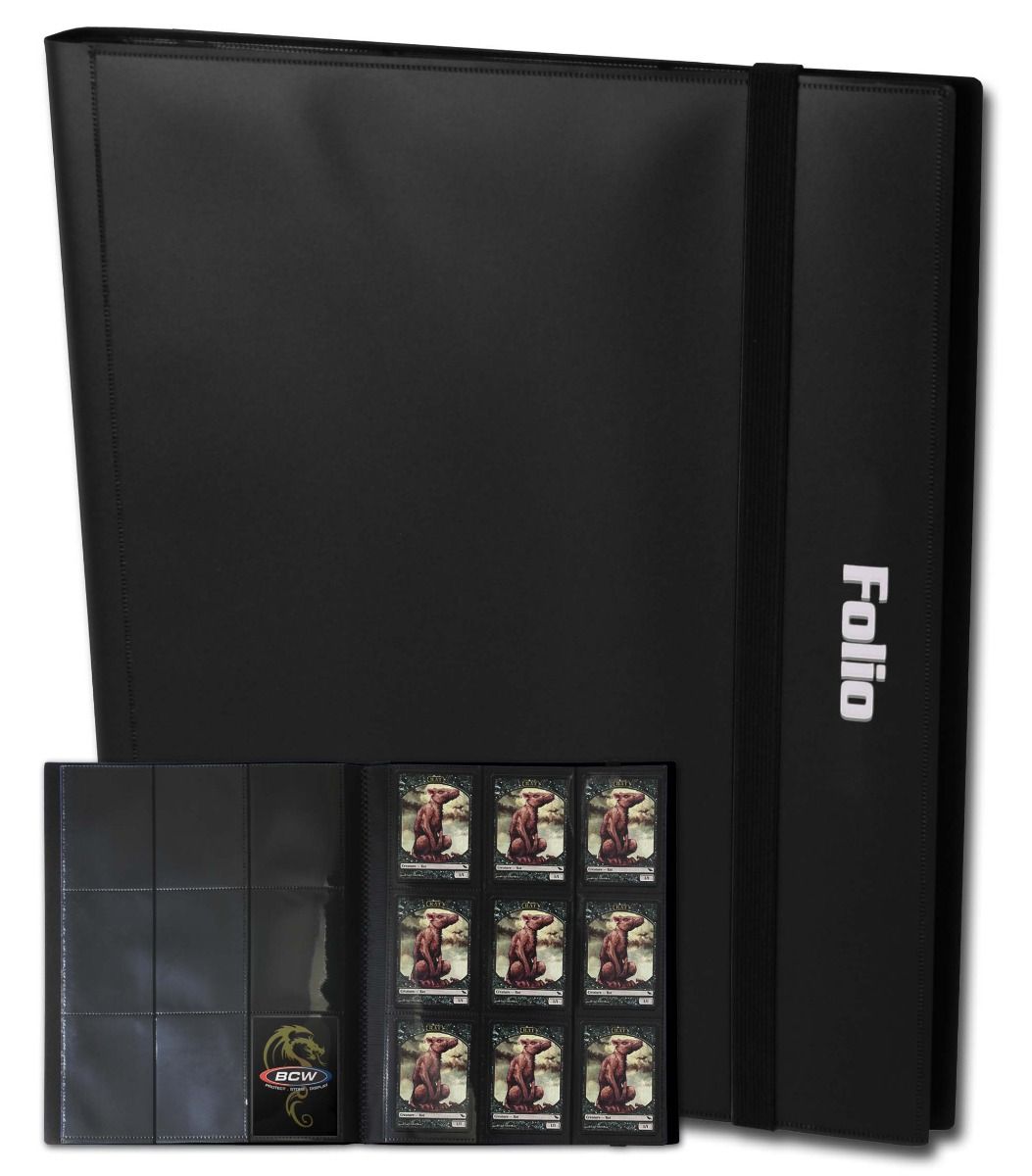 BCW 9-Pocket Trading Card Protector Album - Premium Storage for Sports Cards, Pokemon, MTG | Collectible Card Organizer for Gaming & Sports Memorabilia