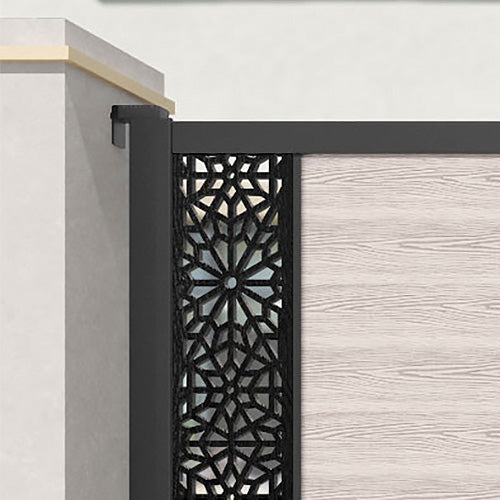Classic Alnara Straight Top Driveway Gate - Mid Stone End Screen | Durable Driveway Entrance Gate for Home Security & Curb Appeal | Perfect for Residential Properties, Gardens & Estate Entrances