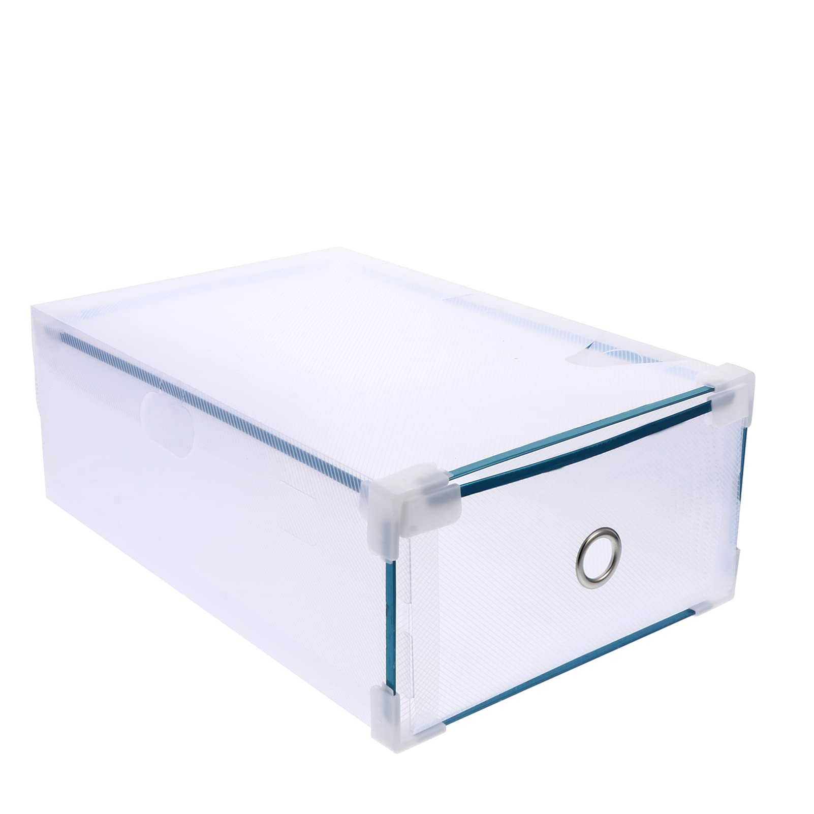 2pcs Clear Plastic Shoe Storage Boxes - Home & Shop Organizer for Display