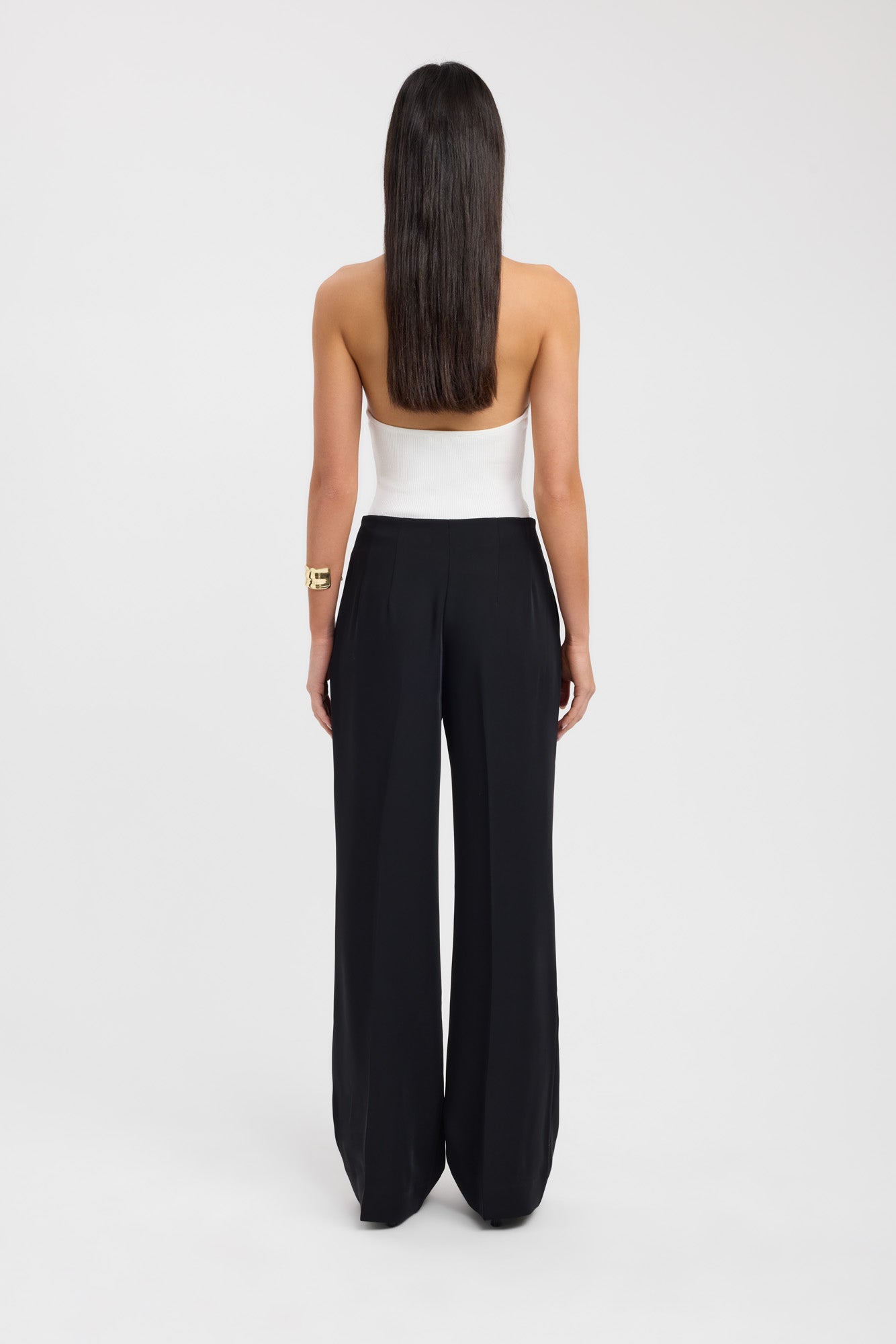 Maria Pleated Pants for Women - High Waist Flowy Trousers with Elastic Waistband - Perfect for Office, Casual Wear & Travel