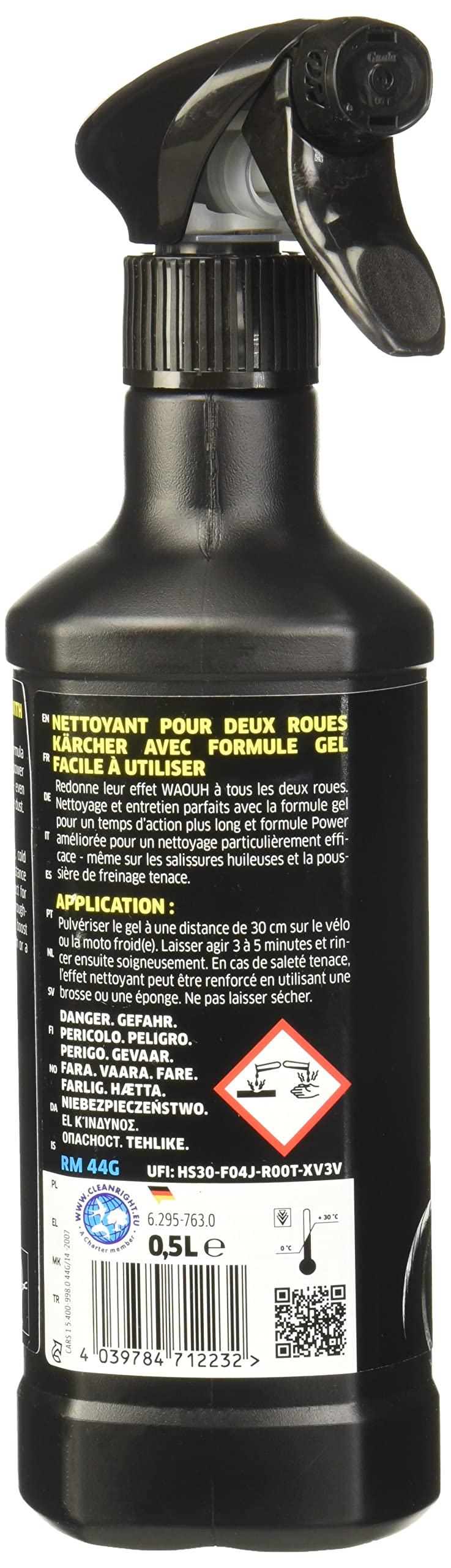 Kärcher 62957630 Motorcycle Cleaner - Black | High-Pressure Water Spray for Bike Washing | Perfect for Motorcycle, Dirt Bike & ATV Cleaning at Home or Garage