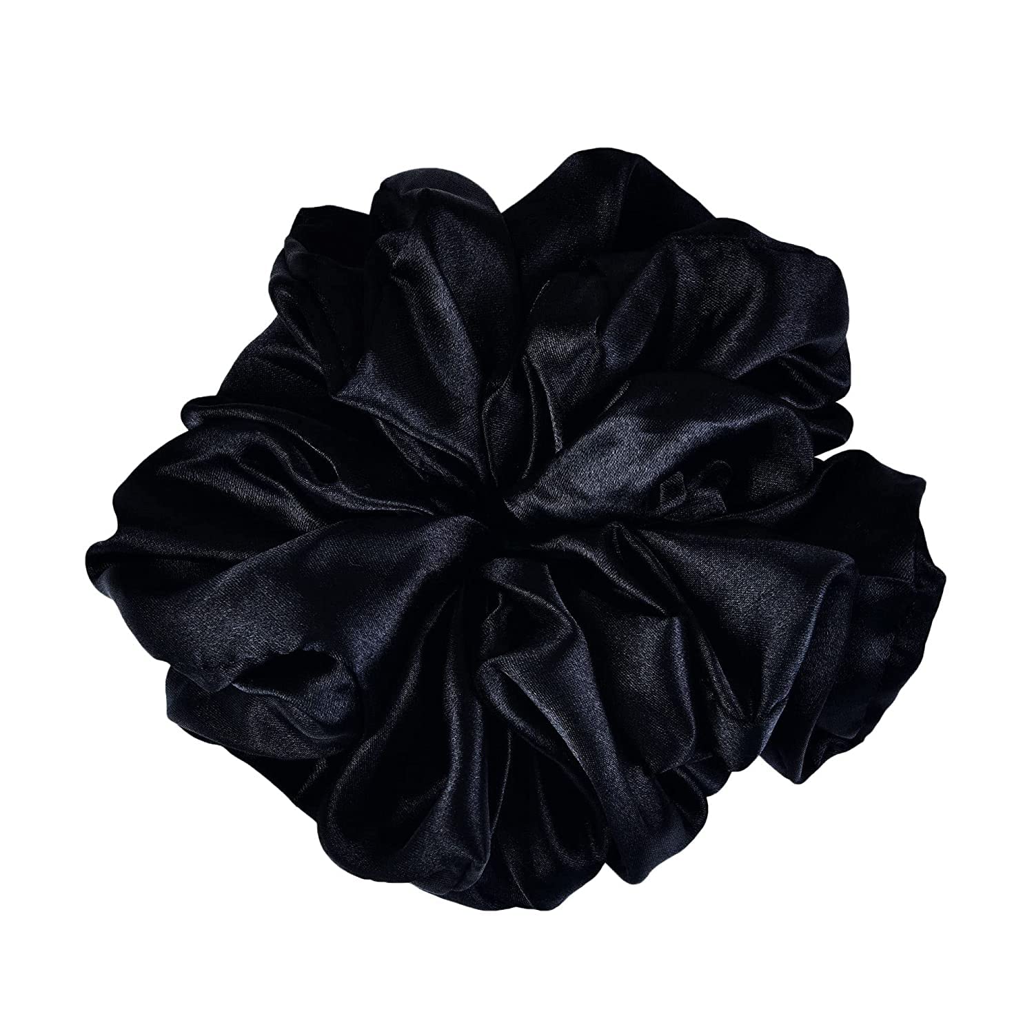 Best Volumizing Hijab Hair Scrunchies for Women - Anti Hair Breakage Hair Ties for Thick & Thin Hair - Black - Perfect for Hijab Styling, Workouts & Everyday Use
