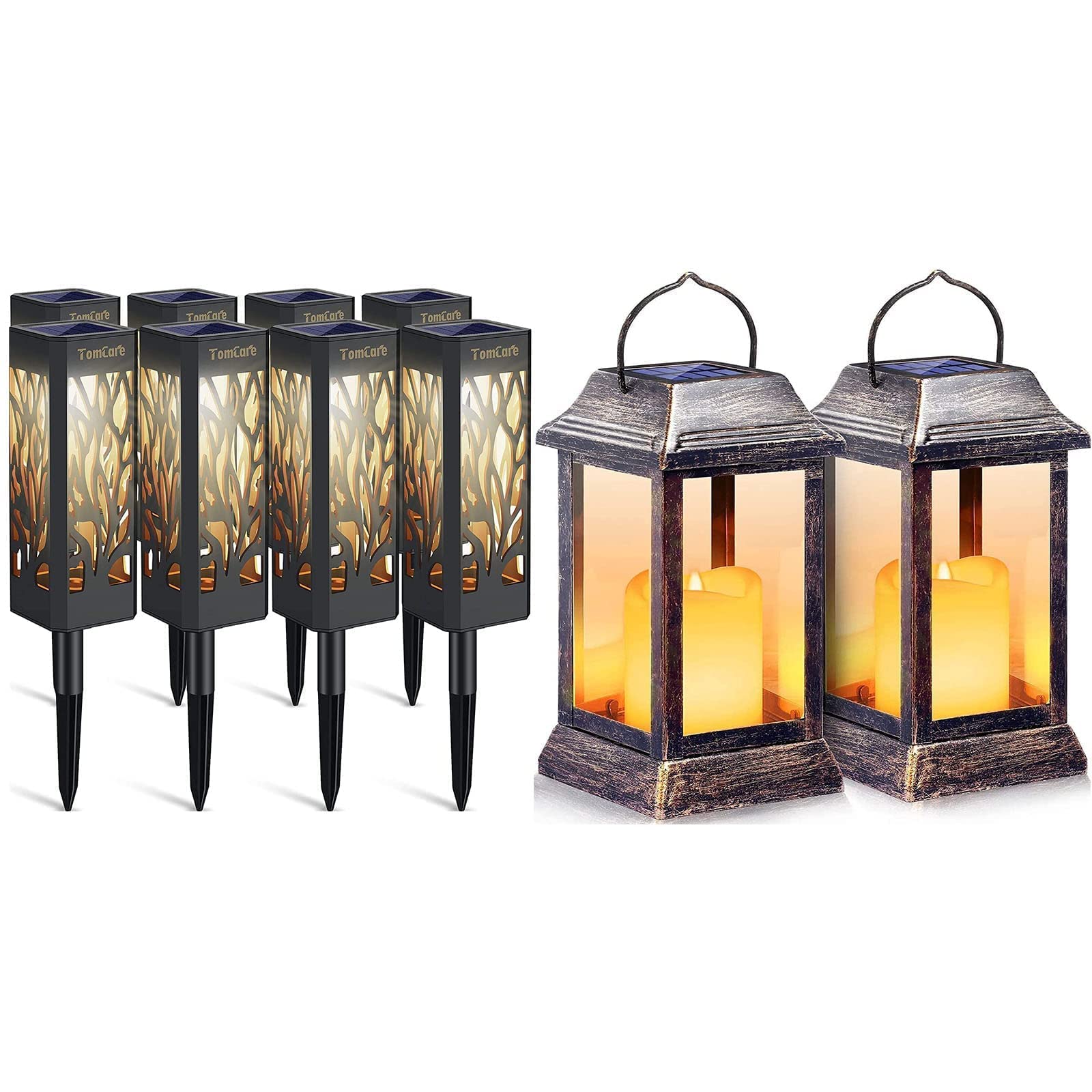 TomCare Solar Lights Outdoor - Upgraded Bright LED Solar Pathway Lights for Garden, Lawn, Patio, Yard, Walkway - Waterproof & Weather Resistant for All-Season Use