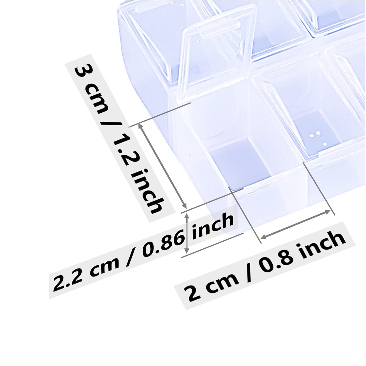 2 Pack Clear 7-Day AM/PM Pill Organizer - Weekly Medication Box for Pills, Vitamins & Supplements - Small Daily Pill Case for Travel, Home & Office Use