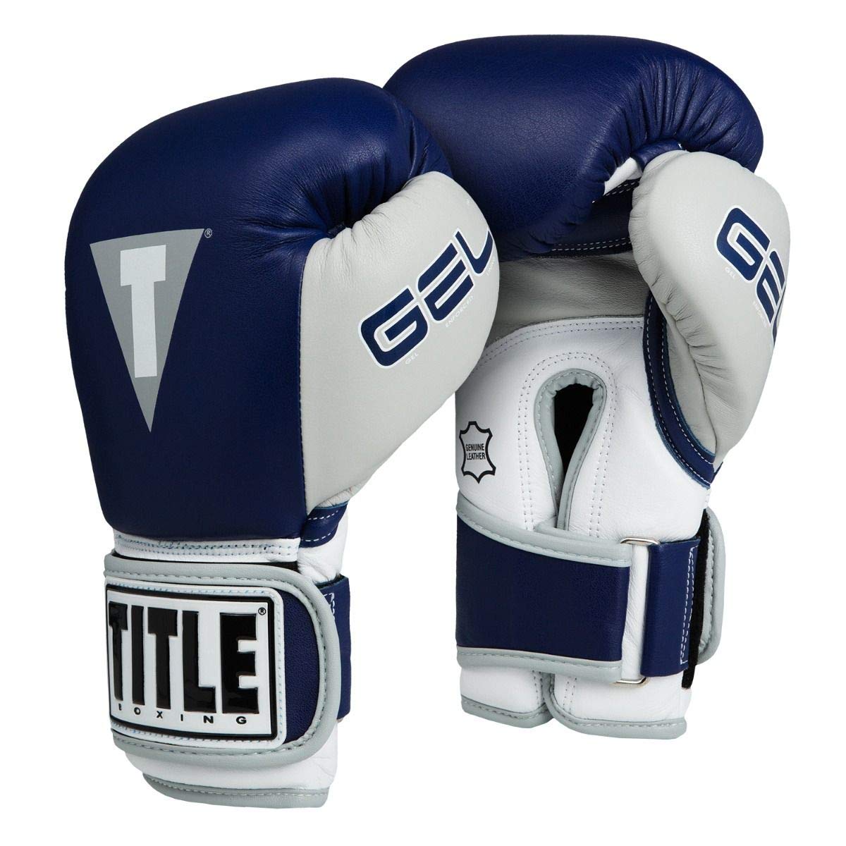TITLE Boxing Gel World V2T Bag Gloves - Navy/Grey/White - X-Large Training Gloves for Punching Bags, Heavy Bag Workouts & Boxing Training