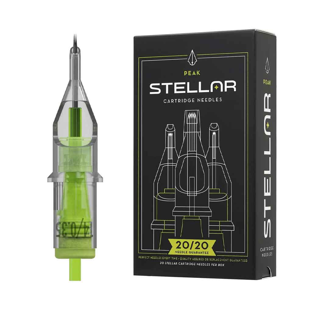 Peak Stellar Cartridges - Round Liner ELT Tattoo Needles for Professional Artists | Perfect for Fine Line Work & Detailed Tattooing