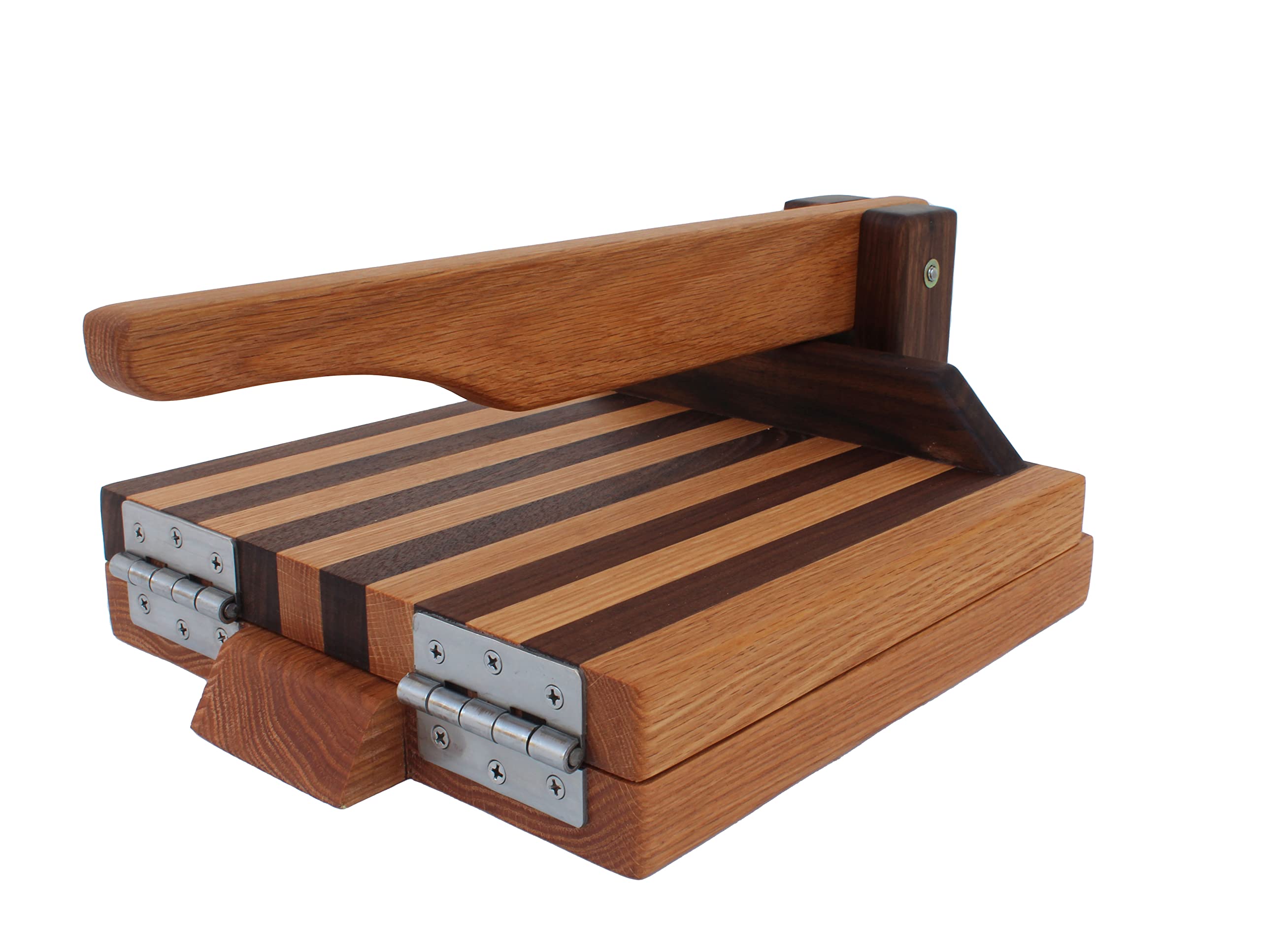 Premium 10 Inch Hardwood Tortilla Press - Handcrafted Oak & Walnut - Perfect for Homemade Tortillas, Quesadillas, and Flatbreads - Authentic Mexican Kitchen Essential