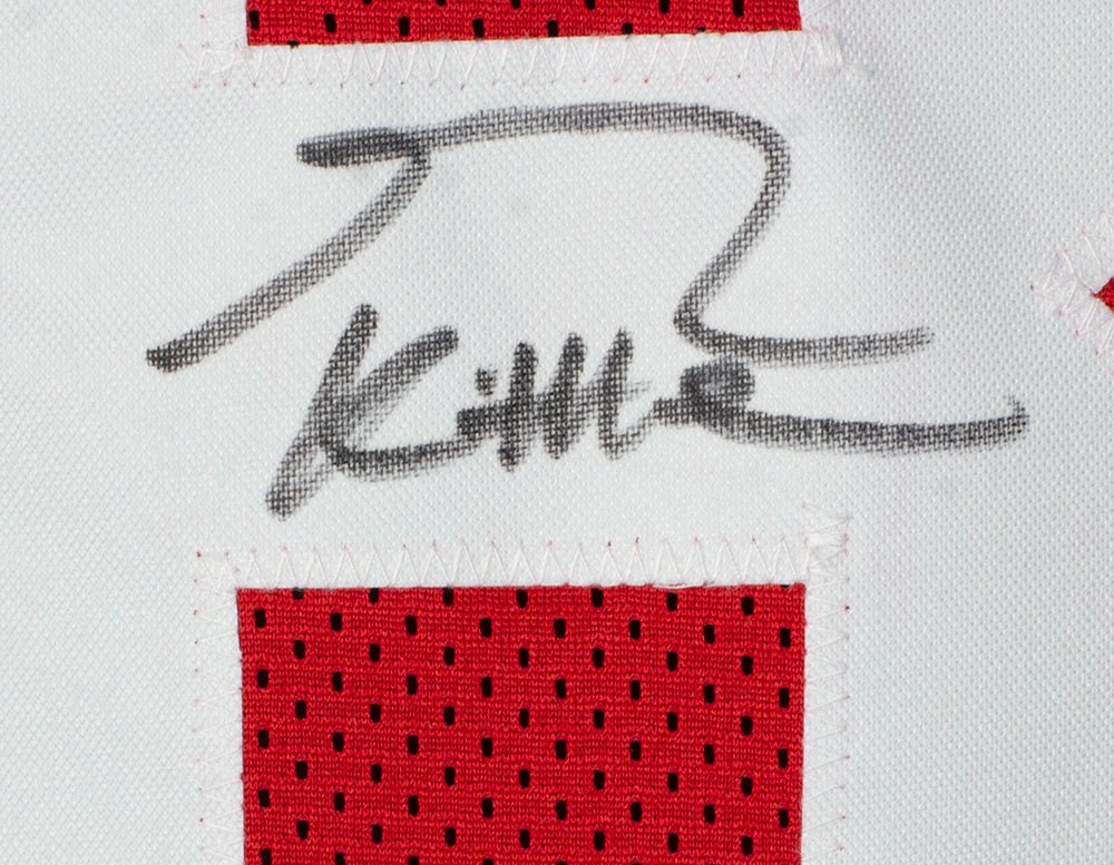 Authentic George Kittle San Francisco 49ers Signed Red Football Jersey - Limited Edition Collectible for NFL Fans, Sports Memorabilia Enthusiasts - Perfect for Display, Gifting, and Game Day Decor