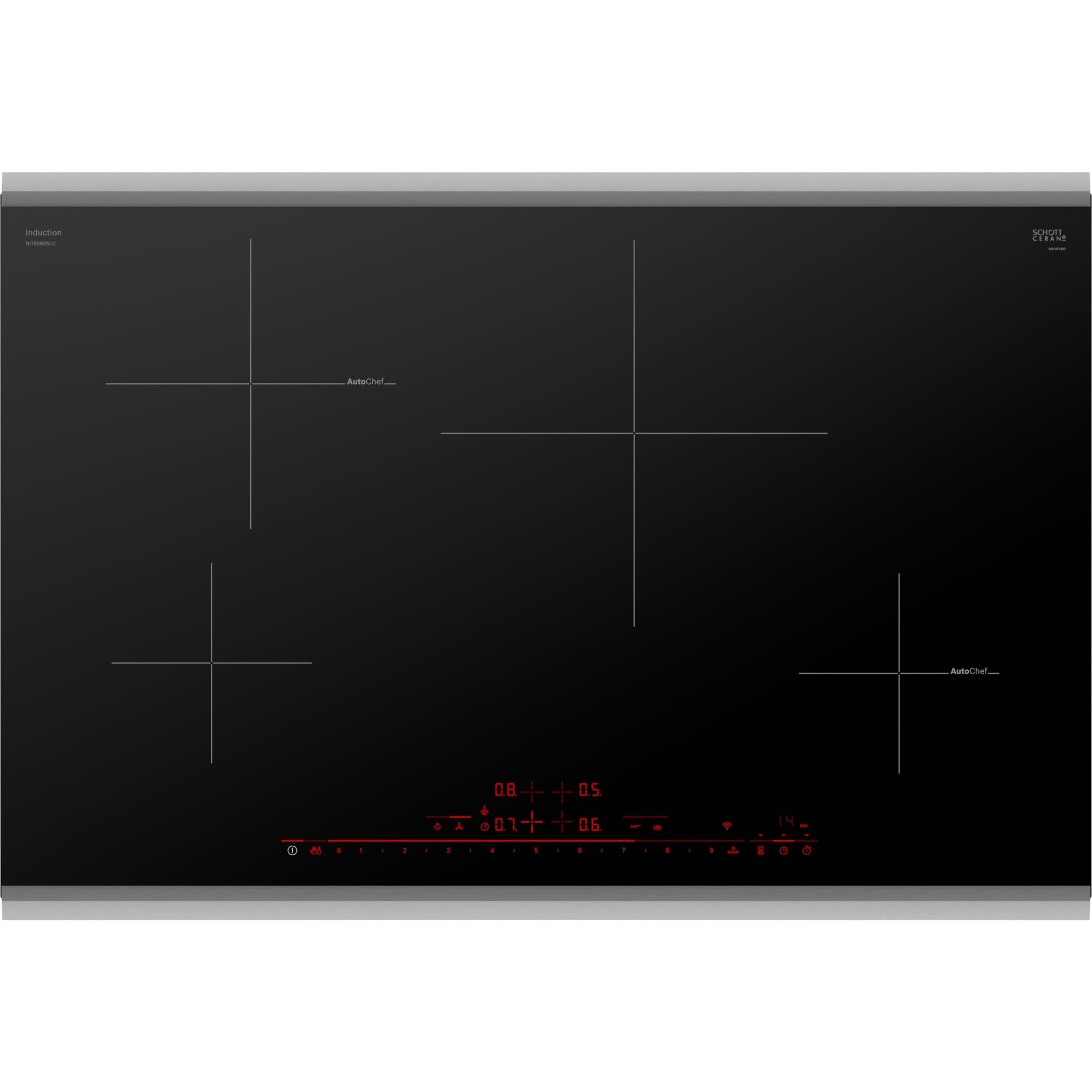 Bosch 30-Inch Induction Cooktop - NIT8060SUC Black | Built-in Electric Stove with Touch Controls | Perfect for Modern Kitchens & Home Chefs