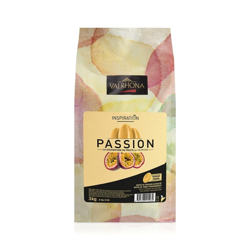Valrhona Bulk Feves Inspiration Passion Chocolate - Premium Baking & Cooking Chocolate for Desserts, Pastries, and Hot Cocoa - Perfect for Professional Chefs & Home Bakers