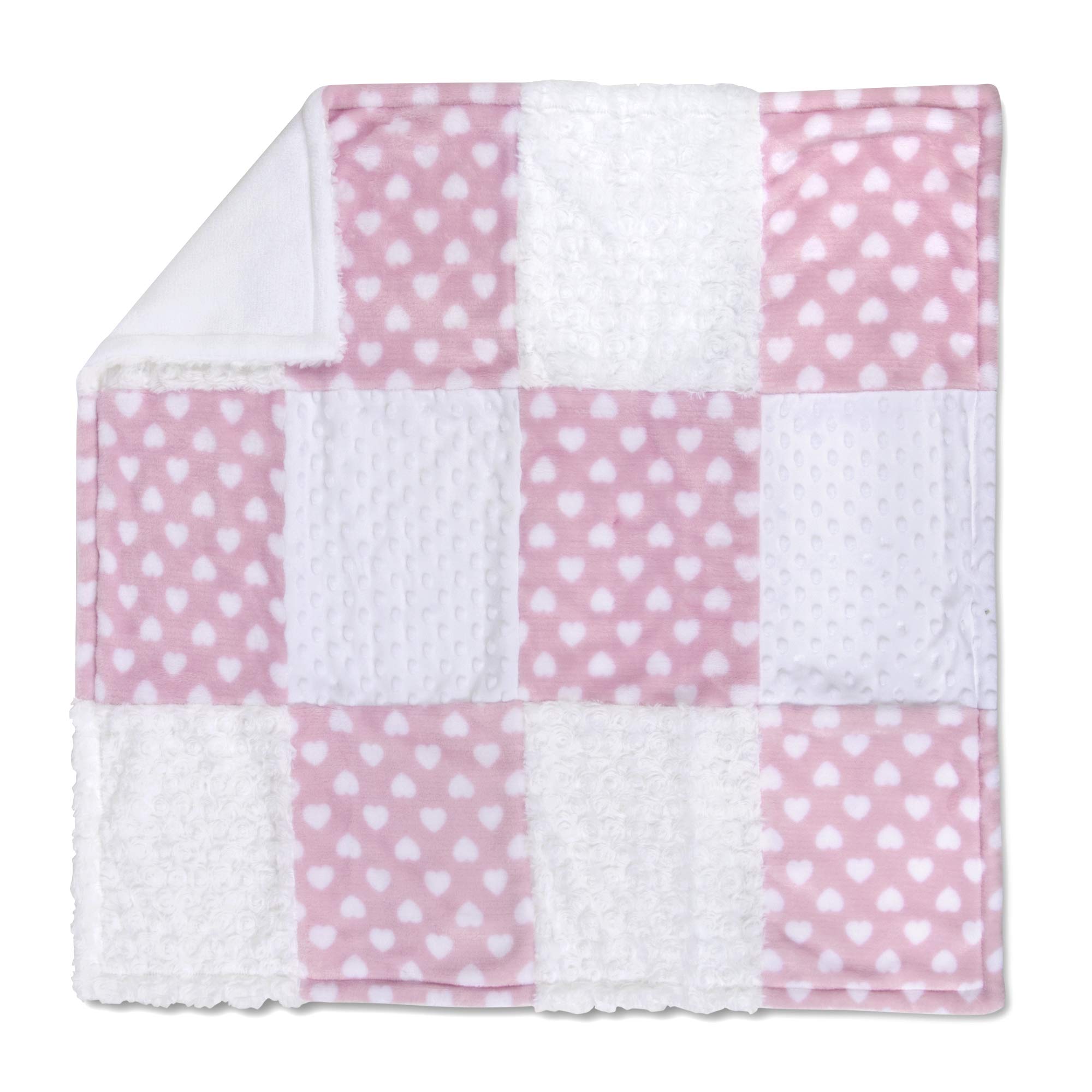 Pink Bunny Baby Blanket & Stuffed Animal Set for Boys & Girls - Nursery & Travel Essentials