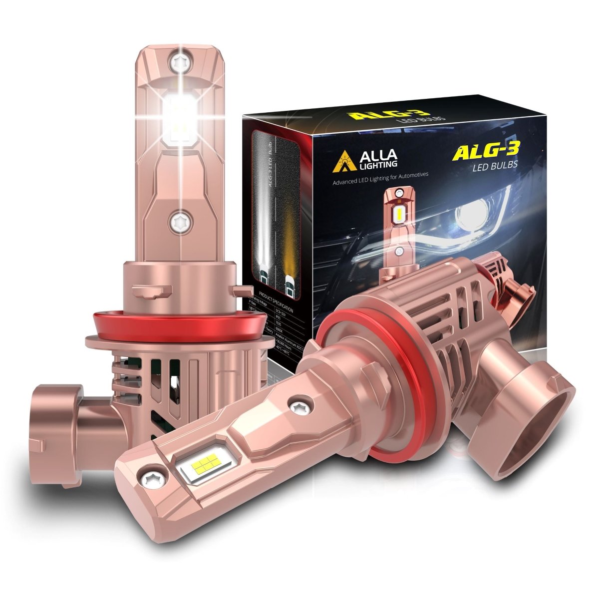 H8 H9 H11 LED Bulbs - Mini Fog Lights & DRL - 6000K White Light - Compatible with Cars, Trucks, SUVs - Perfect for Night Driving and Off-Road Adventures