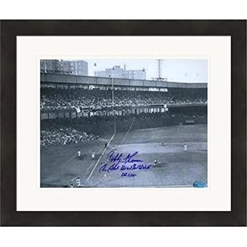 8x10 Inch Bobby Thomson Autographed Photo - SC45 Pixelated Picture with Matted & Framed Display - Perfect for Baseball Memorabilia Collectors and Sports Fans