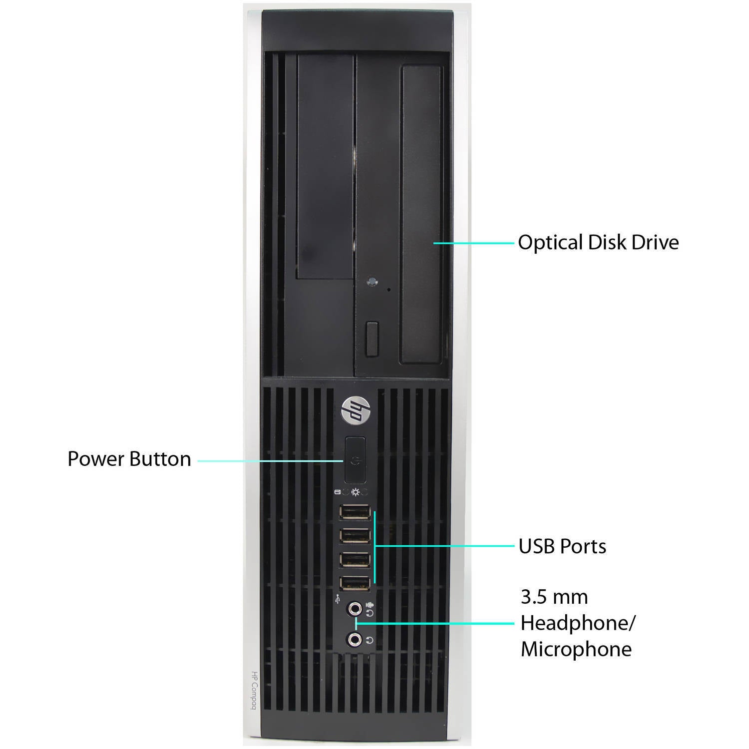 HP Compaq 8300 Elite SFF Business Desktop PC - Intel Core i5-3570 3.4GHz, 8GB RAM, 2TB HDD, Windows 10 Pro 64-bit | Compact Office Computer for Small Business, Home Office & Productivity Tasks