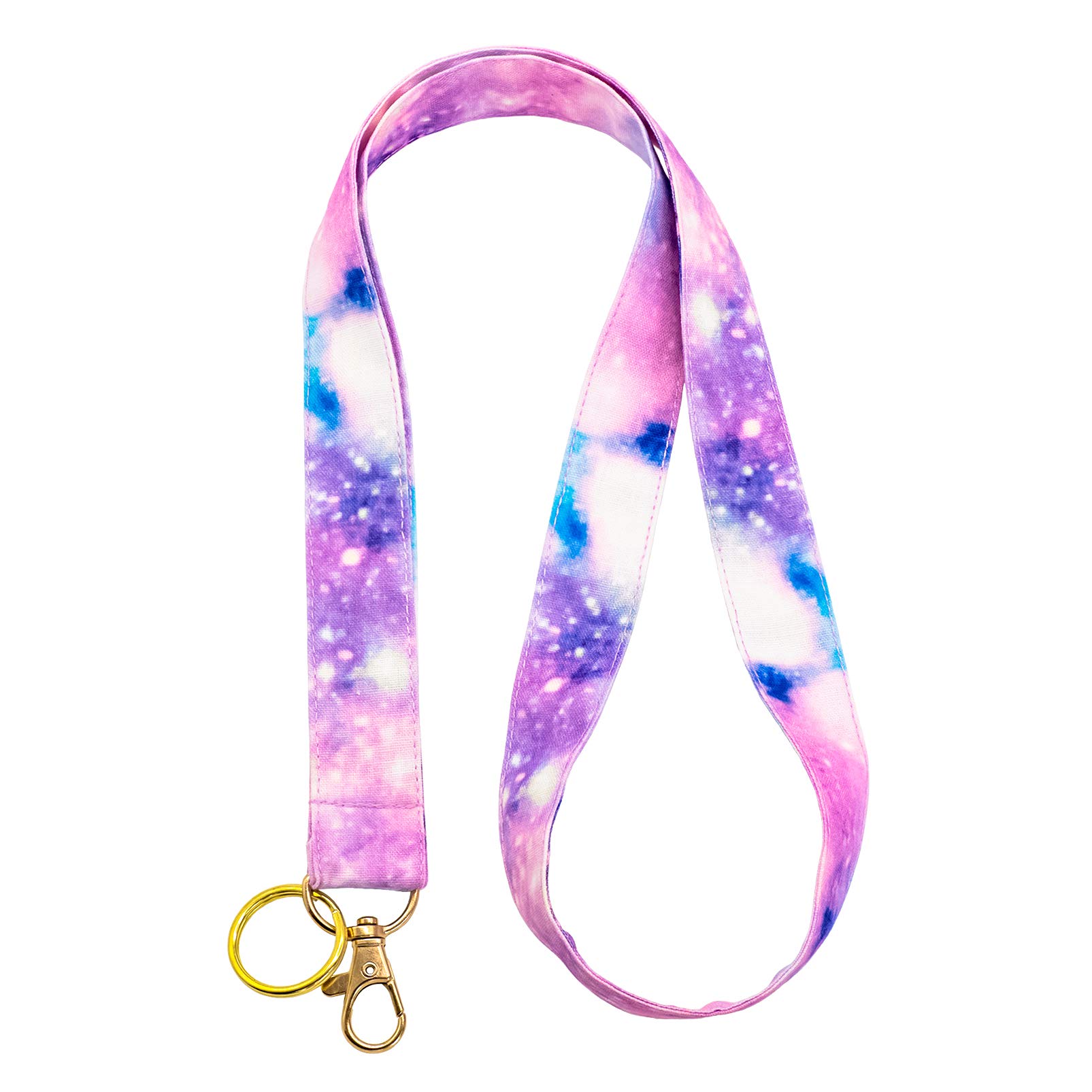 Premium Pink Cloud Keychain Lanyard for Women - Soft Cotton ID Badge Holder for Nurses, Teachers & Office Use