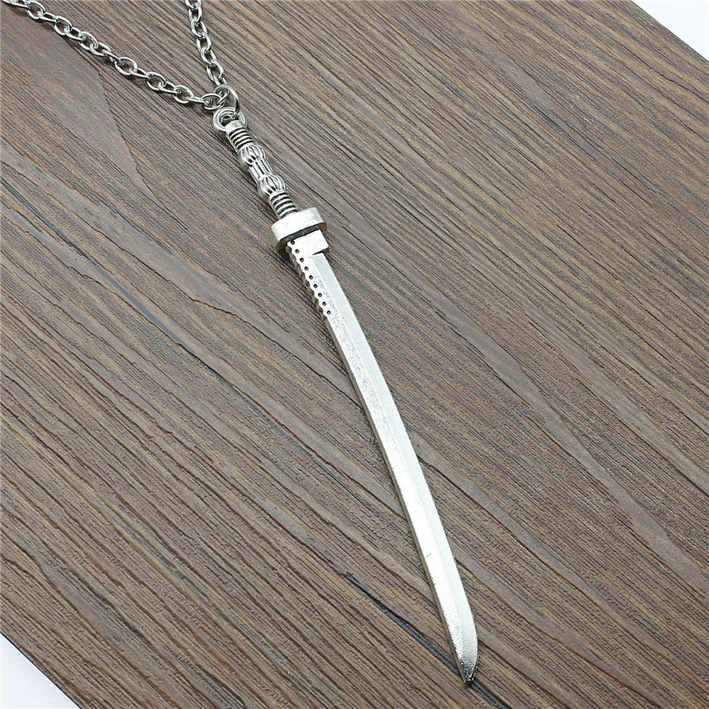 Katana Necklace for Men & Women - Samurai Sword Pendant Jewelry in Silver - Japanese Inspired Katana Charm Necklace - Perfect Gift for Anime & Martial Arts Fans - Ideal for Cosplay, Fashion & Unique Gifts