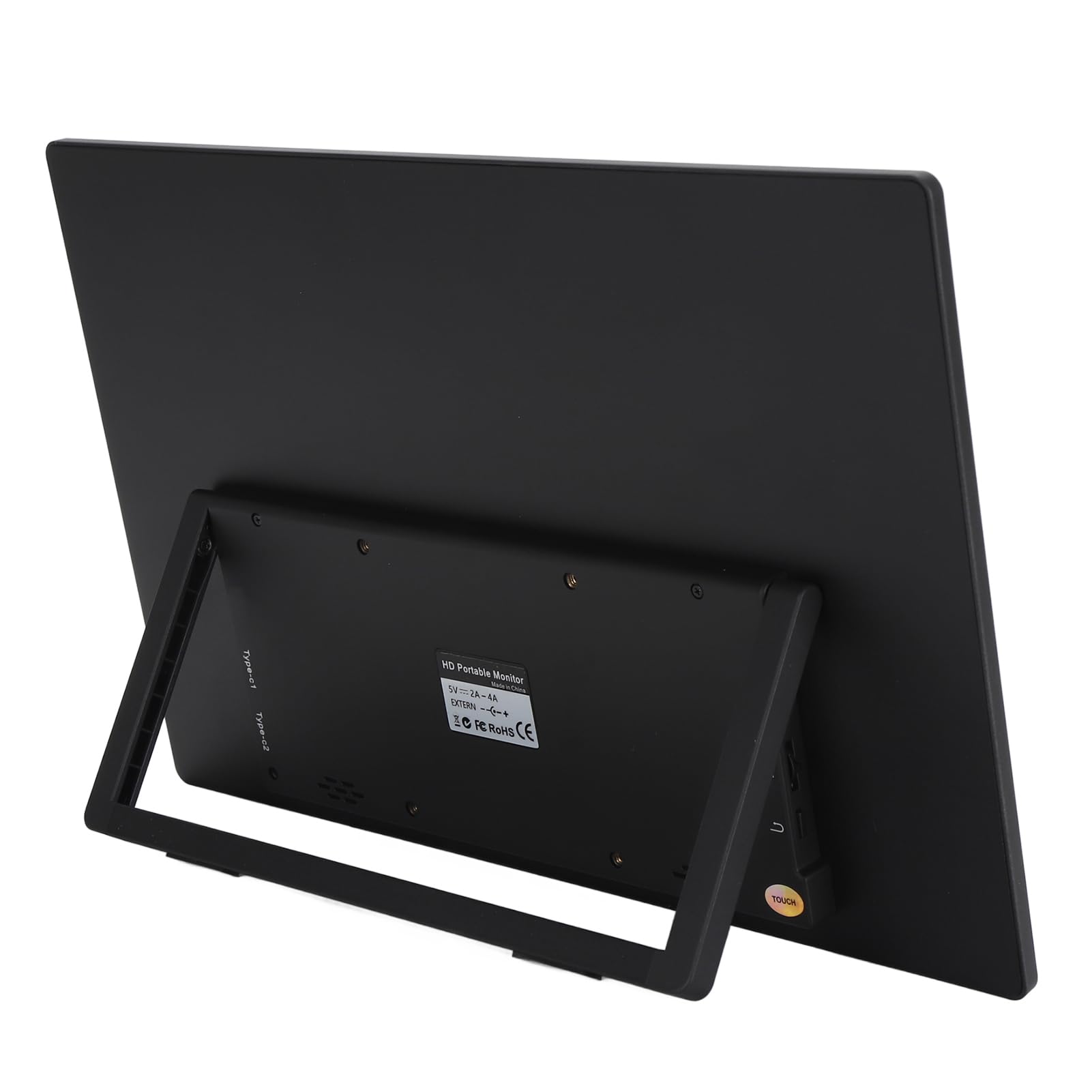 13 Inch Fockety Portable Touchscreen Monitor - Full HD 1920x1080 IPS Display, USB-C & HDMI Travel Monitor with Dual Speakers for Laptop/PC - Perfect for Business Travel, Gaming, and Home Office Use