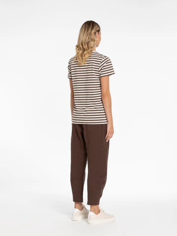 X LAB 411 Daze Graphic T-Shirt in Chocolate & White - Trendy Streetwear for Casual Outfits & Urban Fashion