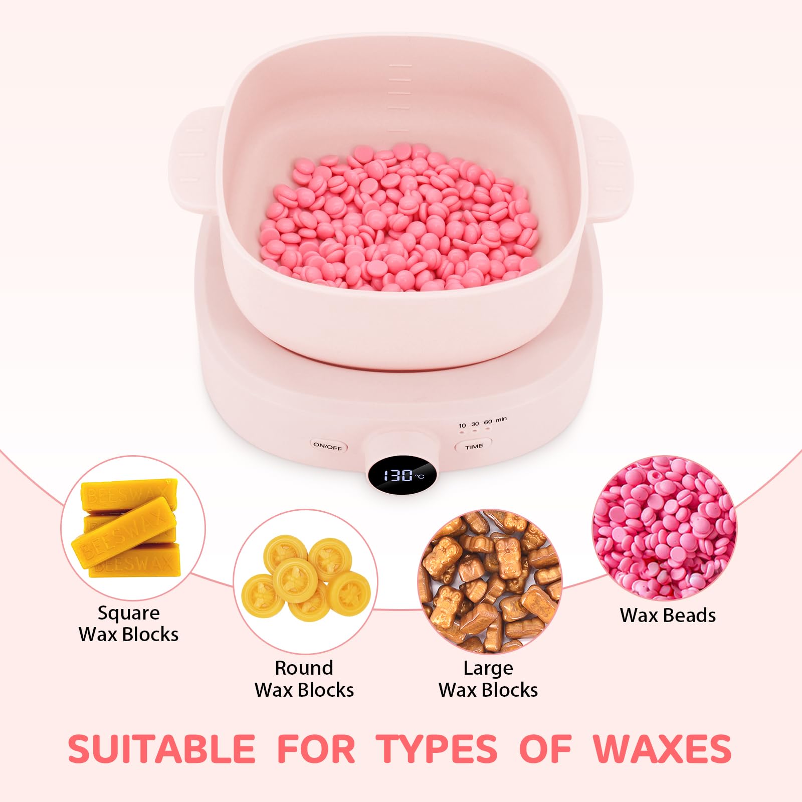 Professional Digital Wax Warmer for Hair Removal - Adjustable Temperature with Timer & Silicone Bowl - Perfect for Salon, Spa & At-Home Waxing Treatments