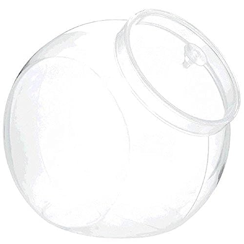 Amscan 80 oz Plastic Jar Containers with Lids (Pack of 6) - Bulk Candy Storage Jars for Treats, Cookies & Snacks - Perfect for Wedding Favors, Anniversary Celebrations & Party Decorations