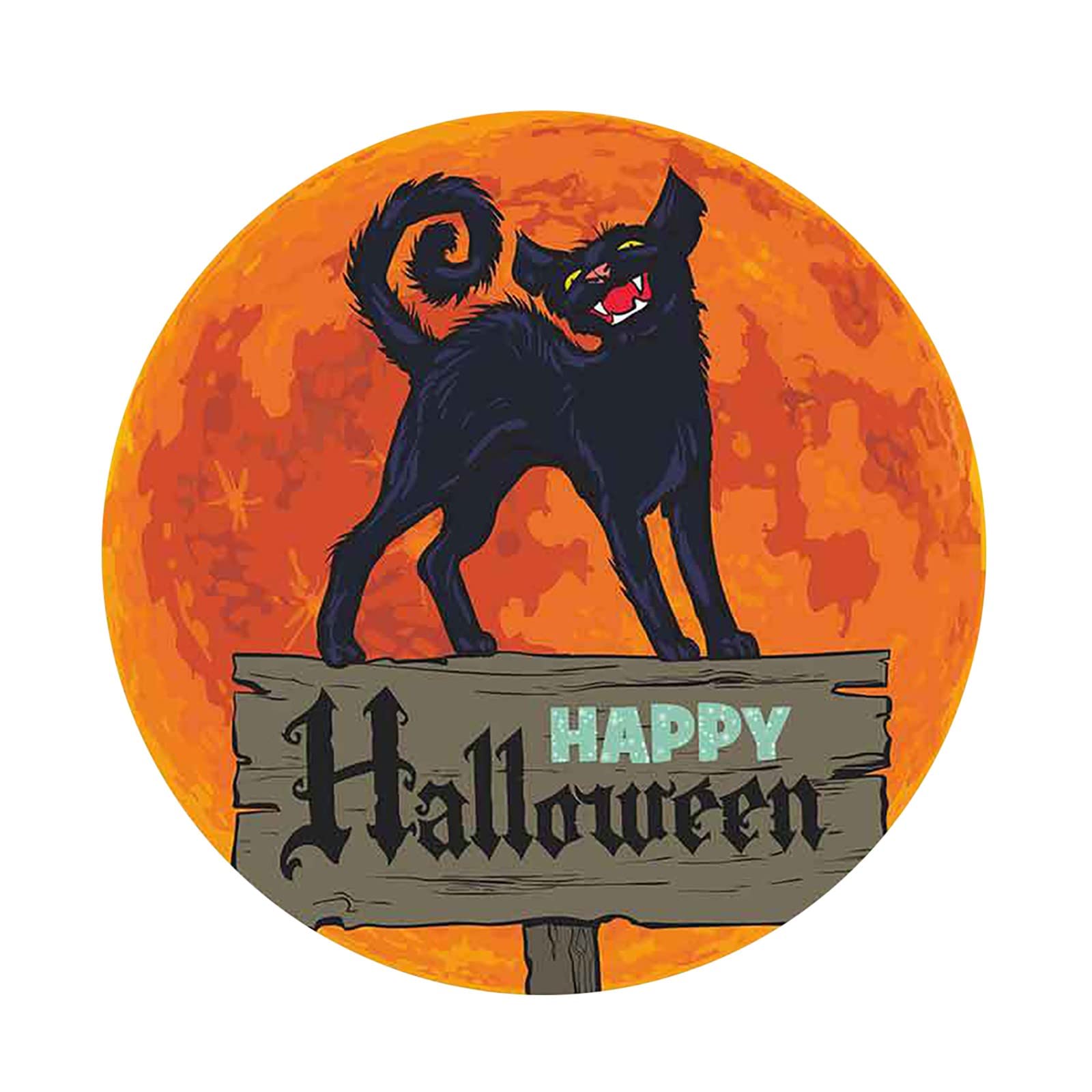 Pomobie Glow in the Dark Halloween Cat Decorations - Self-Adhesive Fluorescent Wall Stickers for Windows, Moon Festival Party Supplies (Size B, One Size) - Perfect for Halloween Decor, Bedroom Night Lights & Themed Party Decorations