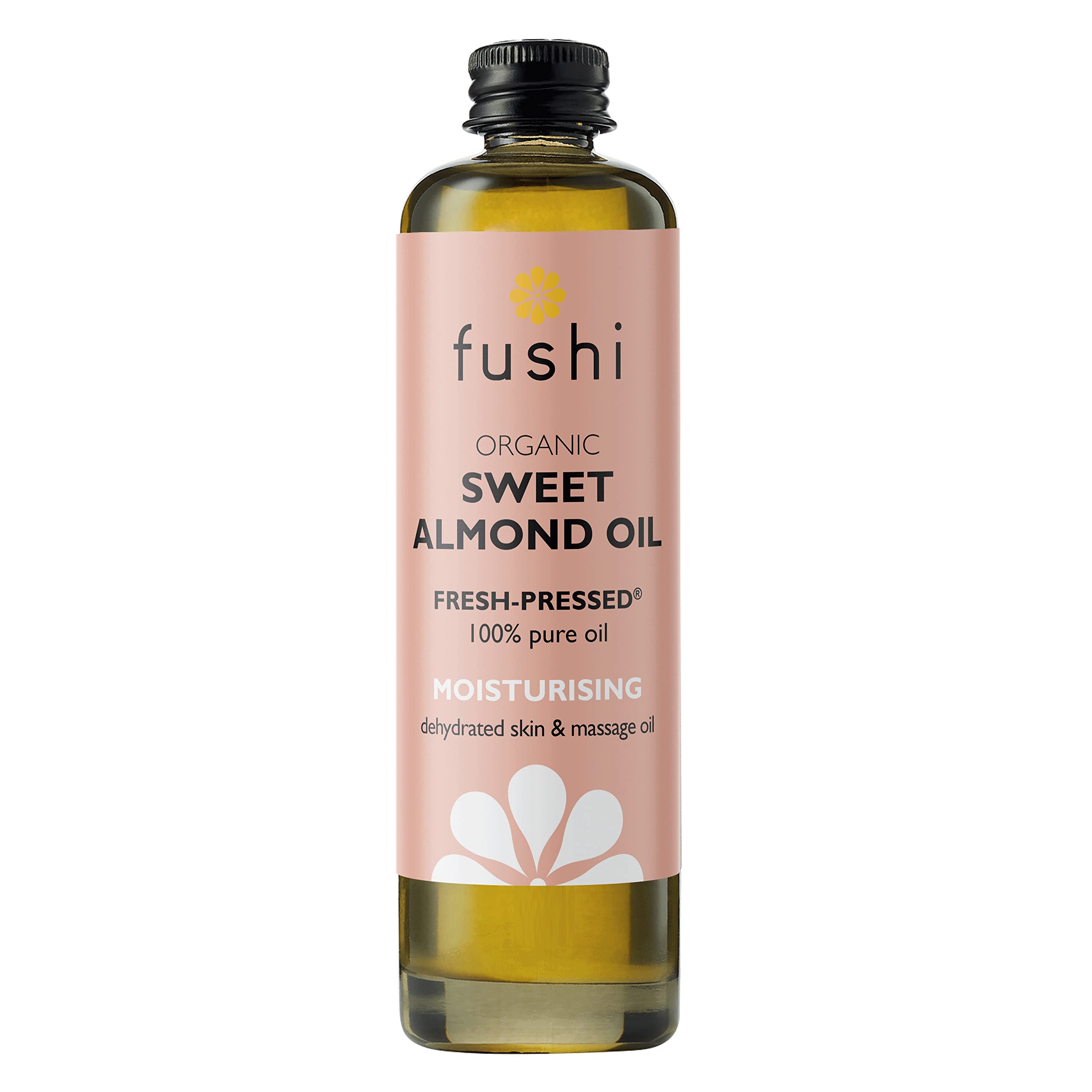 Organic Sweet Golden Almond Oil 100ml - Cold Pressed, Vegan & Cruelty-Free - Best for Dry Skin, Sensitive Skin & Skin Cleansing - UK Made - Perfect for Facial Care, Massage & Hair Treatment