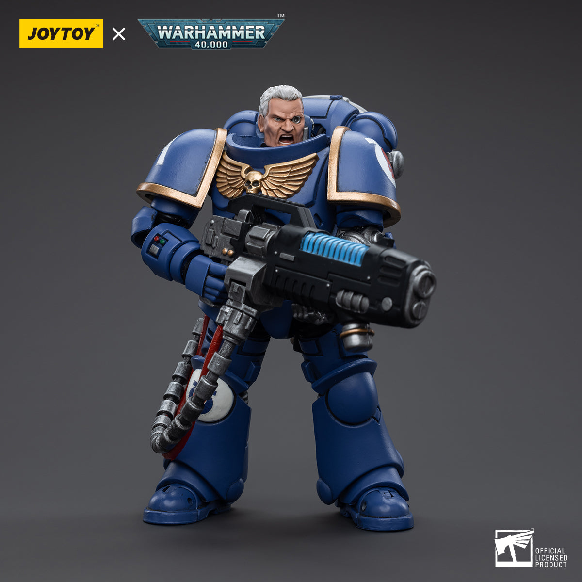 JOYTOY 1/18 Scale Warhammer 40K Ultramarines Hellblasters Action Figure Set (3-Pack) - Perfect for Tabletop Gaming, Collecting, and Warhammer 40K Battle Scenes