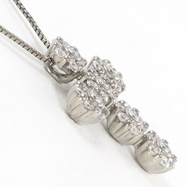 18K White Gold Diamond Necklace for Women - Elegant & Timeless Jewelry Gift for Anniversary, Wedding, or Special Occasions