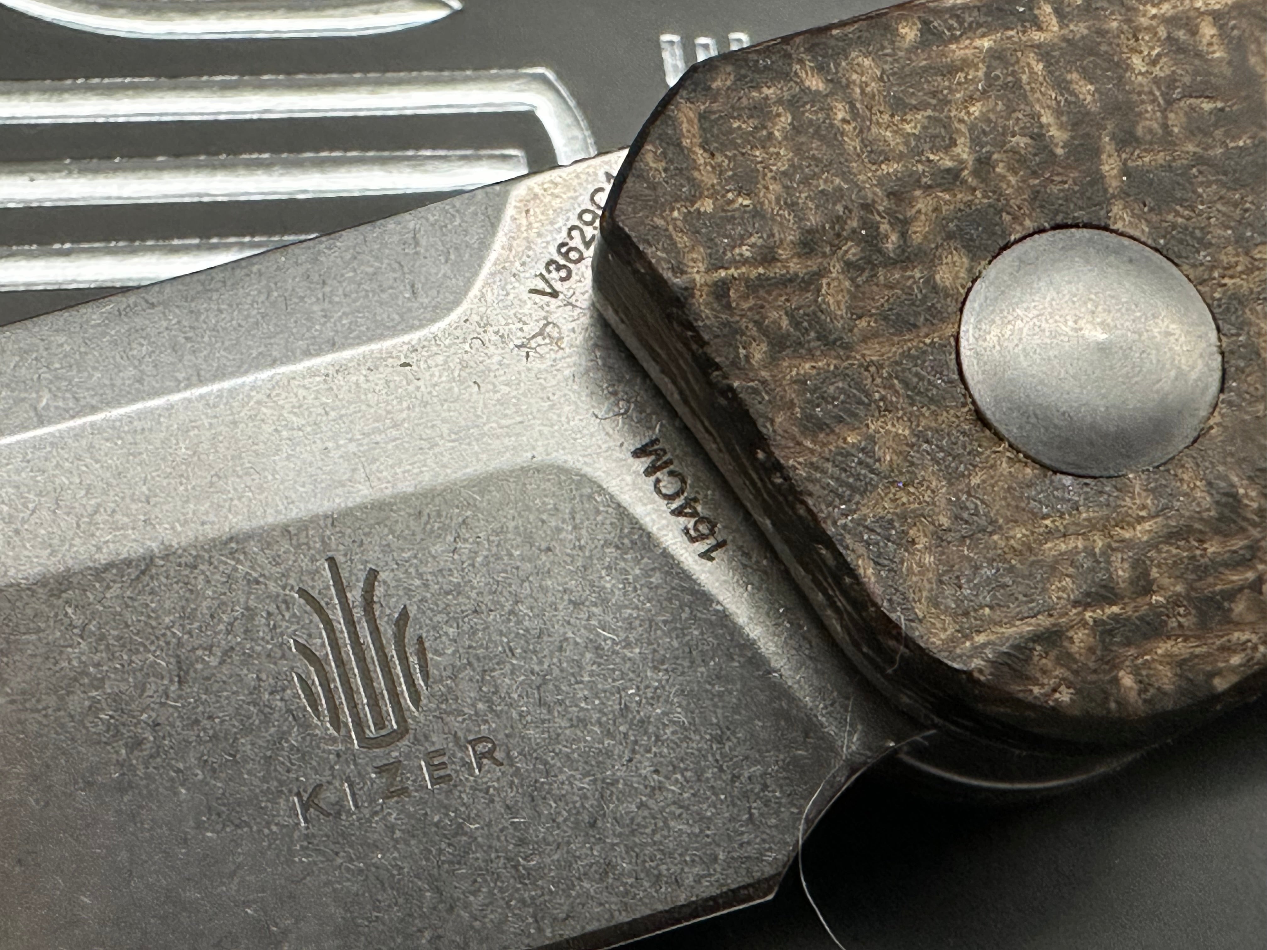 KIZER AGRESSOR 3 Folding Pocket Knife - 154CM Stainless Steel Blade with Micarta Handle - EDC, Camping, Hiking & Outdoor Survival Gear