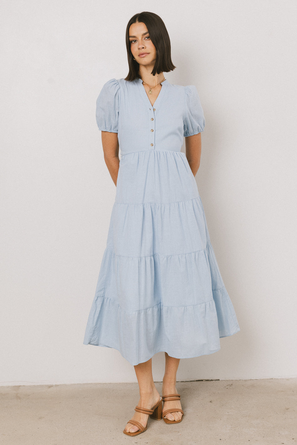 Malia Women's Flowy Tiered Maxi Dress - Boho Summer Beach Dress for Vacation, Party & Casual Wear