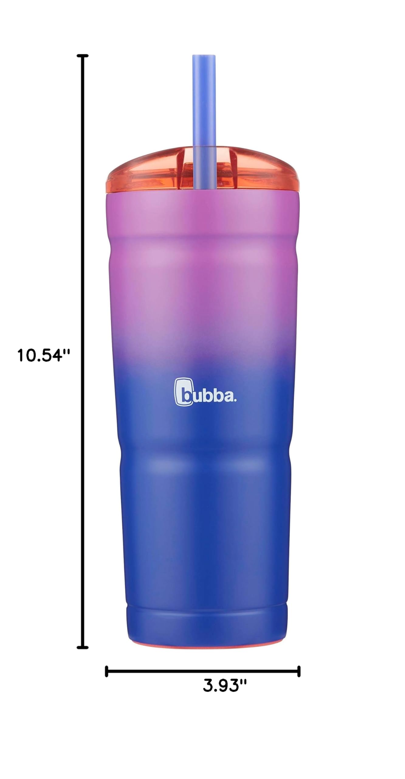 Bubba Vacuum Insulated Stainless Steel Tumbler 24oz - Vineyard Ombre Color, Leakproof Lid, Keeps Drinks Hot/Cold for Hours - Perfect for Coffee, Tea, Water & Outdoor Activities (Pack of 1)