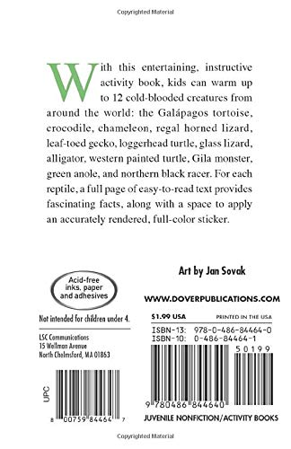 Learning About Reptiles - Dover Little Activity Books: Animals | Fun Reptile Facts & Activities for Kids | Perfect for Homeschooling & Classroom Learning
