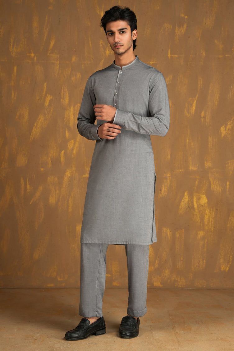 Blended Green Kurta Trouser by J. Junaid Jamshed - Stylish Pakistani Traditional Outfit for Men - Perfect for Eid, Weddings & Cultural Events