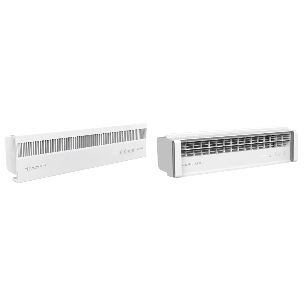 Sharper Image Profile and Portal Window Fan - 3 Speed Settings for Home, Office & Dorm Room Cooling | Quiet Air Circulation Fan for Windows & Small Spaces