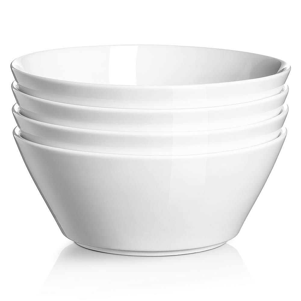 DOWAN 32oz Soup Bowls & 16oz Serving Bowls Set of 10 - Ceramic Dinnerware for Soup, Salad, Pasta, Ice Cream - Perfect for Home, Restaurant, Party Use