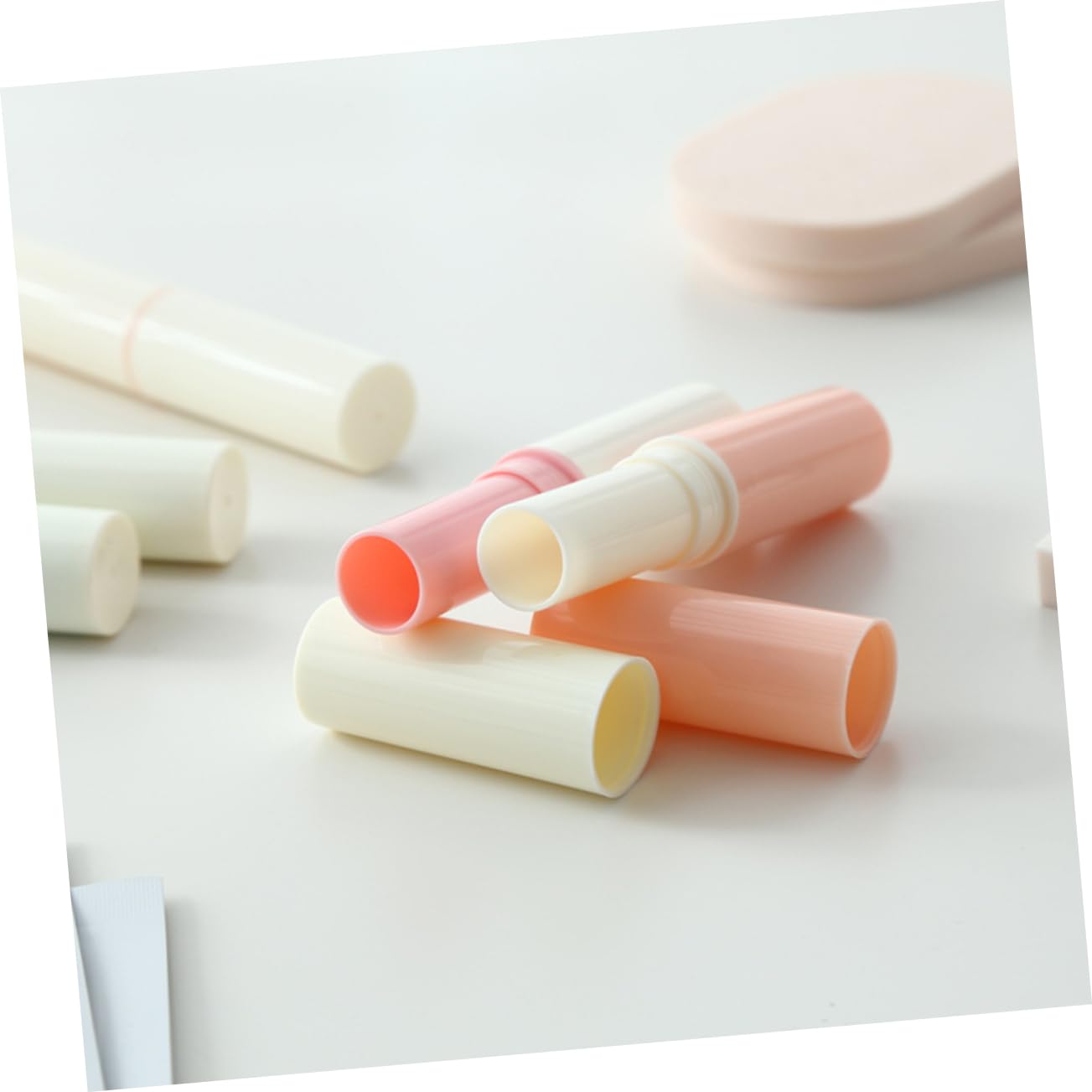 Healeved 5pcs Empty Lip Balm Tubes - Refillable Lipstick Containers for DIY Cosmetics & Travel Essentials | Perfect for Homemade Lip Balms, Salves & Makeup Storage