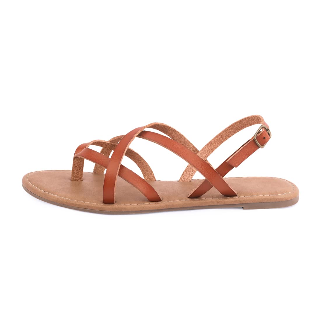 Women's Gladiator Flat Sandals - Fisherman Strappy Ankle Strap Sandals for Summer Beach Walking & Casual Outfits