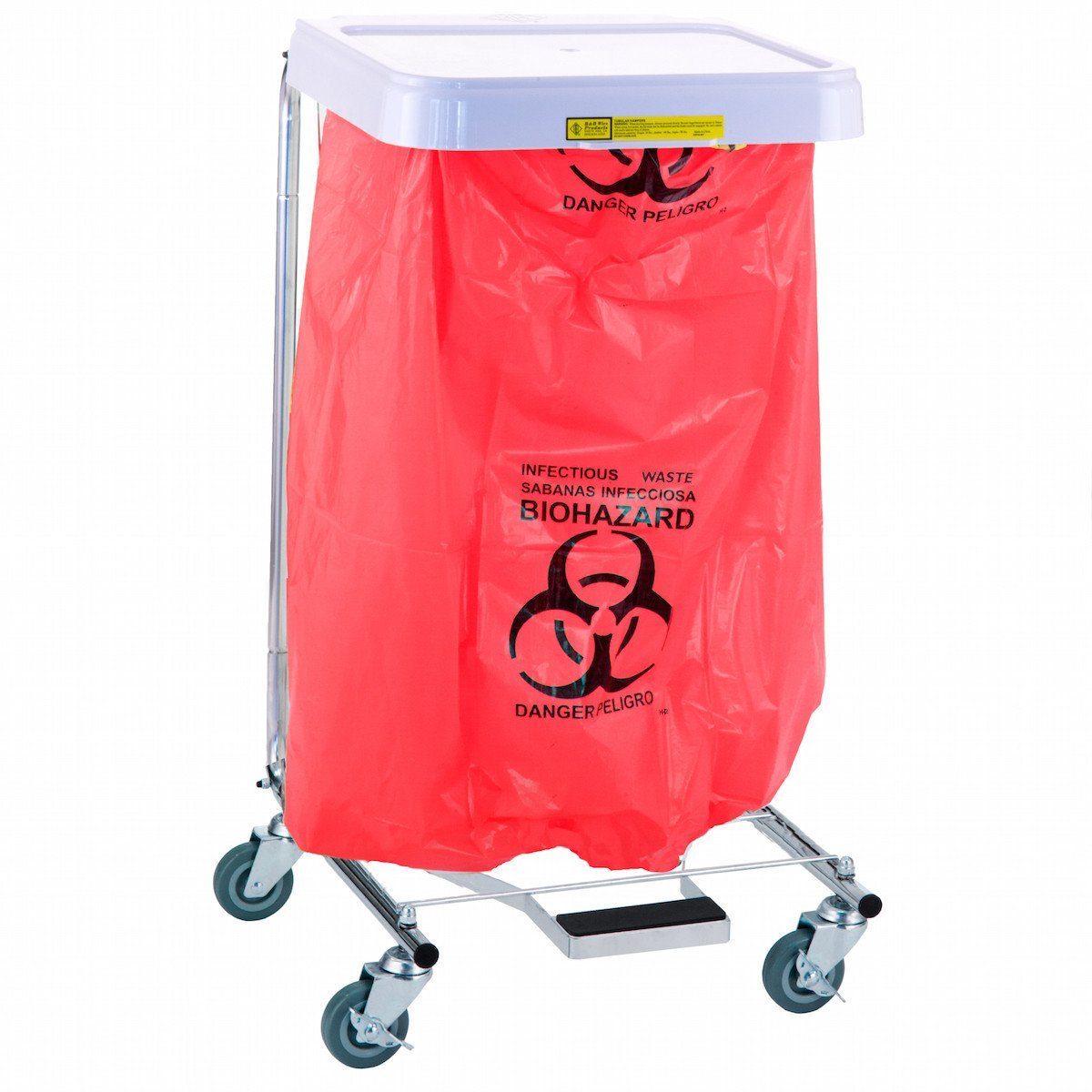 Biohazard Waste Disposal Bags - Red with Black Print, 200 Count/Case - Perfect for Medical Facilities, Labs & Hazardous Waste Containment