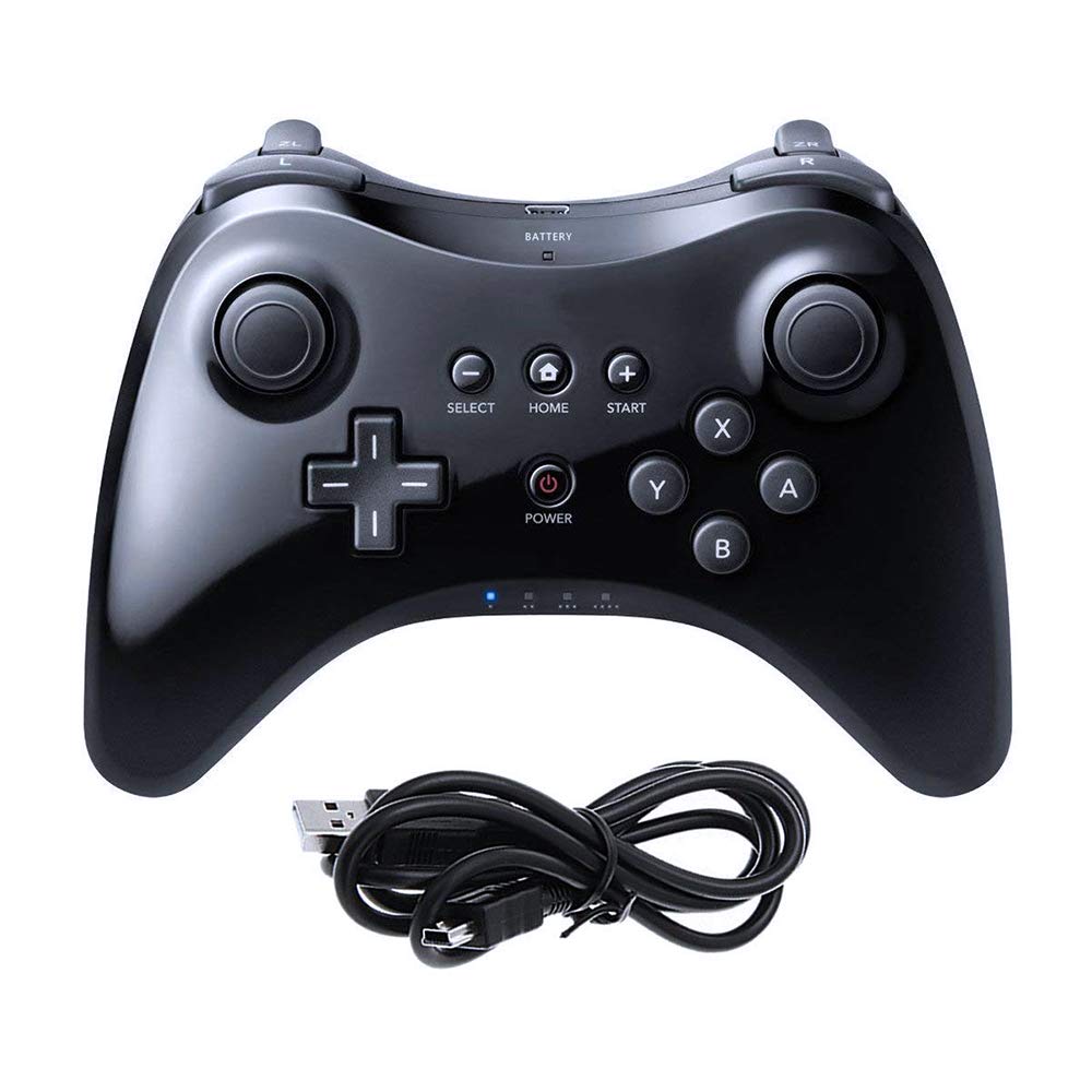 Premium Black Wireless Pro Game Controller - Compatible with Wii U, Nintendo Switch | Ergonomic Design for Long Gaming Sessions, Multiplayer & Competitive Play