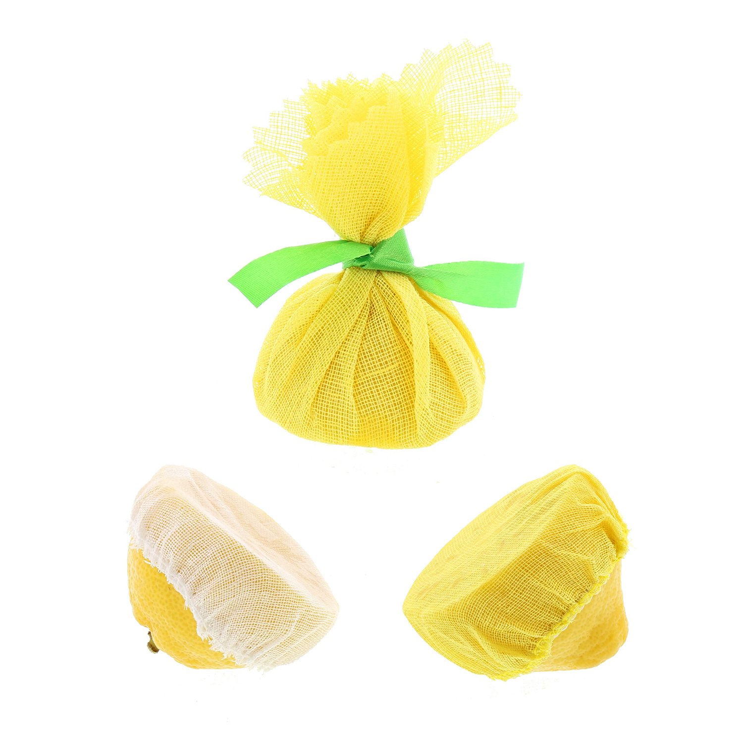 Premium White Lemon Wedge Bags - 100 Pack | Reusable Mesh Produce Bags for Groceries, Farmers Market & Zero Waste Shopping | Eco-Friendly Fruit & Vegetable Storage Solution