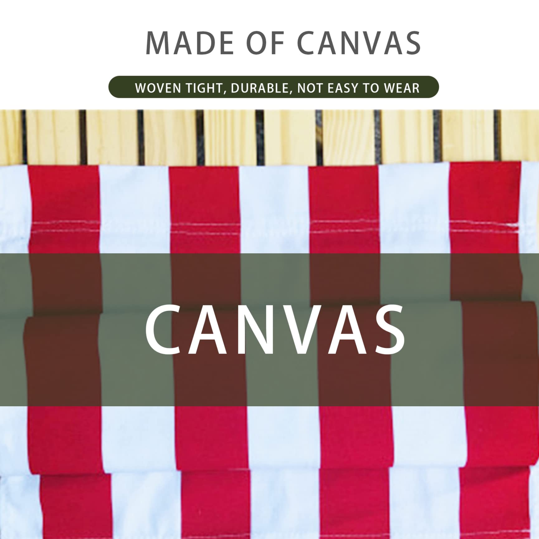 Red & White Deck Chair Fabric Replacement 45
