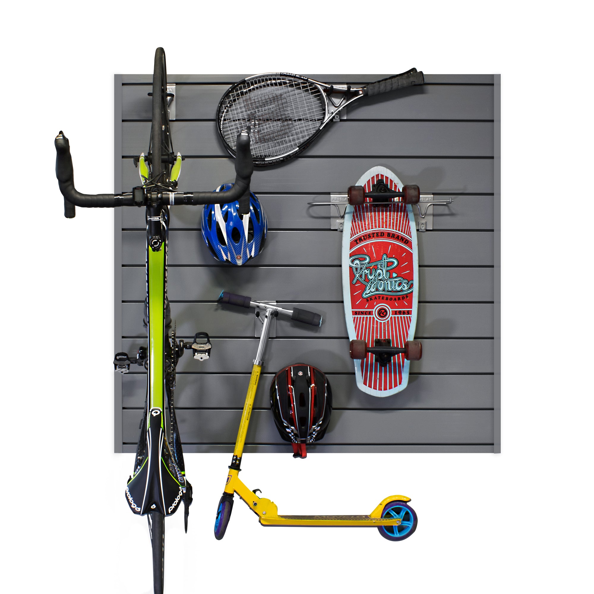 4 ft. x 4 ft. PVC Slatwall Panel - Durable Retail Display Shelving for Stores & Garages - Perfect for Organizing Tools, Accessories & Merchandise