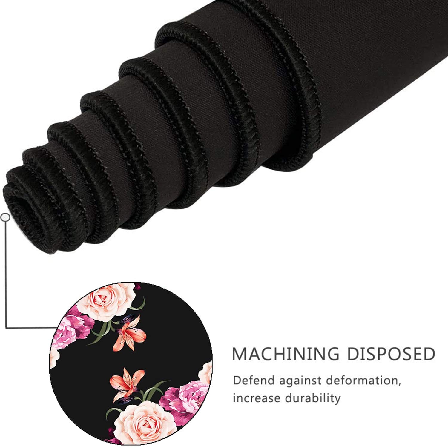 Extended Gaming Mouse Pad with Non-Slip Rubber Base & Stitched Edges - Large Waterproof Desk Mat for Work, Gaming & Office Use - Peony Flower Design - Perfect for PC, Laptop & Home Workspace