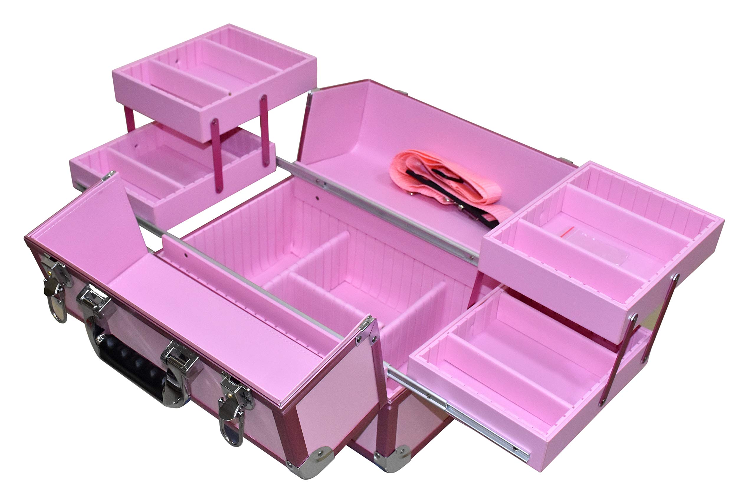 Pride Star Professional Vanity Box - Premium Makeup Organizer with Mirror for Home & Travel | Perfect for Cosmetics, Jewelry & Beauty Essentials Storage