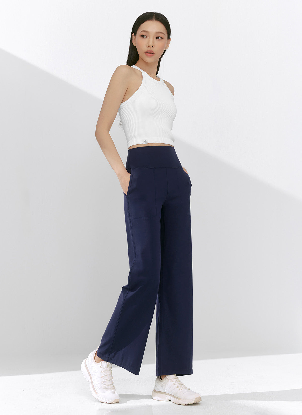 Black Label Power Rise Pocket Wide Leggings - High Waisted Yoga Pants with Side Pockets for Women | Perfect for Workouts, Running, Gym & Lounge Wear