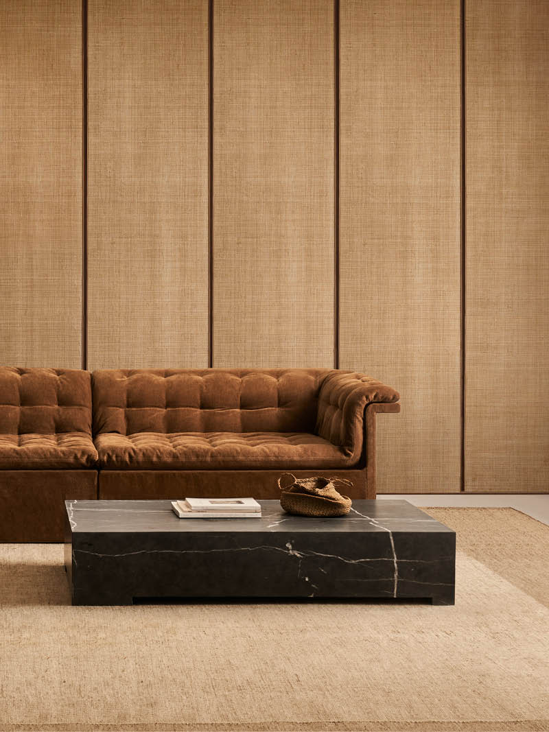 Furrow Sofa - Modern Sectional Couch for Living Room, Lounge & Office | Comfortable Upholstered Fabric Sofa with Deep Seating