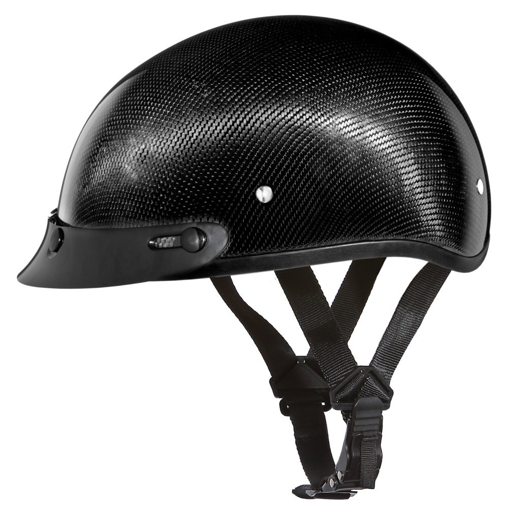 Daytona Helmets Half Skull Cap Motorcycle Helmet DOT Approved Carbon Fiber - Lightweight Durable DOT Certified Motorcycle Helmet for Men & Women | Perfect for Cruiser, Street Bike & Urban Riding
