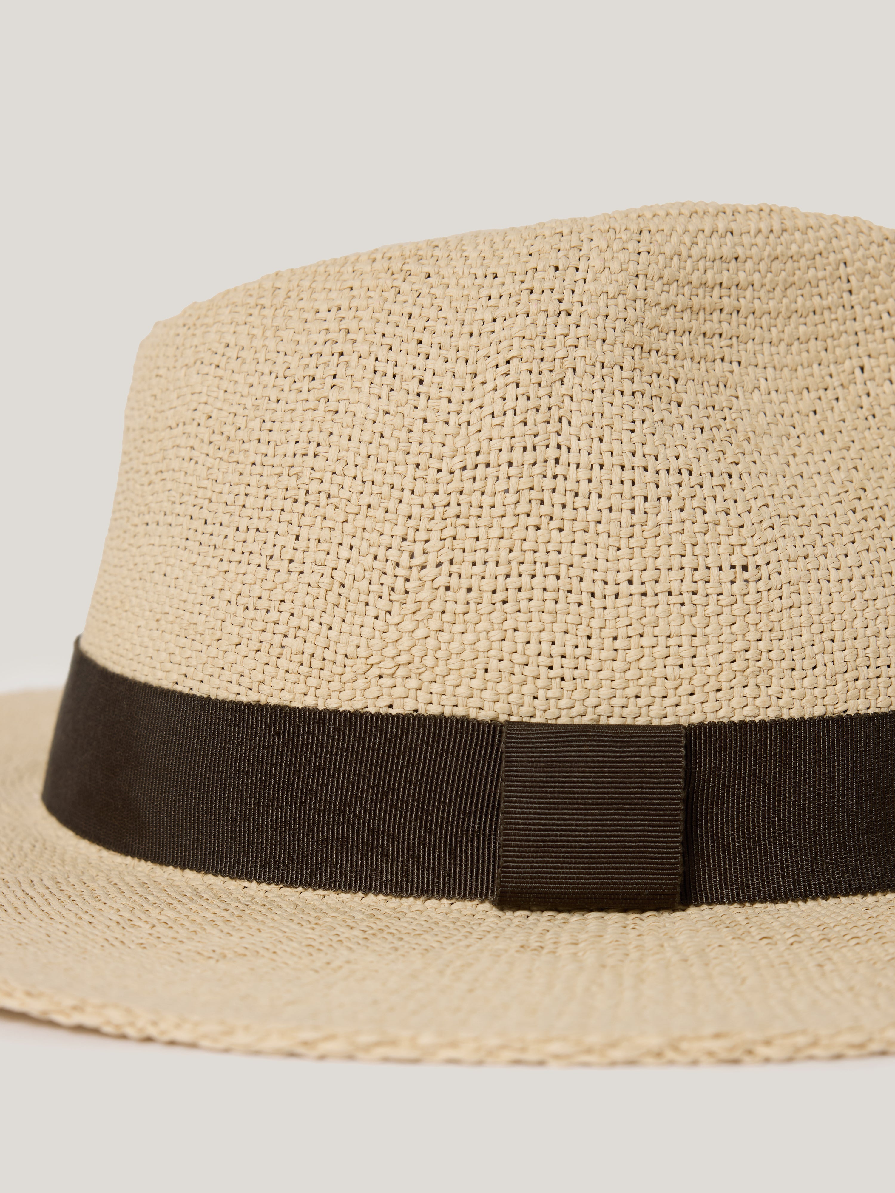 Natural Straw Fedora Hat for Women & Men - Summer Beach Sun Hat with Wide Brim - Perfect for Outdoor, Vacation, and Fashion Accessories