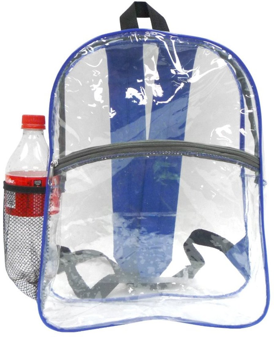 Liberty Bags Clear Backpack OS ROYAL - Transparent School Backpack for Stadium Security, Concerts, and Travel | TSA Approved Clear Bag